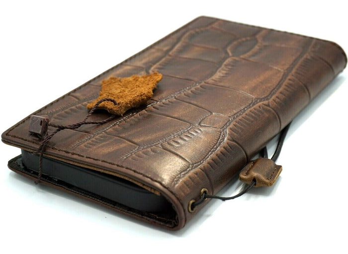 Handmade Leather iPhone Wallet Case: Credit Card Slots, ID Window