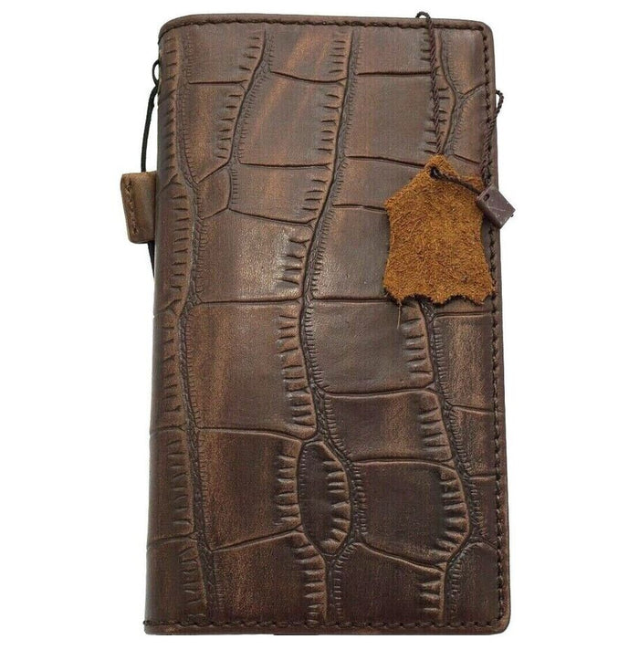 Handmade Leather iPhone Wallet Case: Credit Card Slots, ID Window