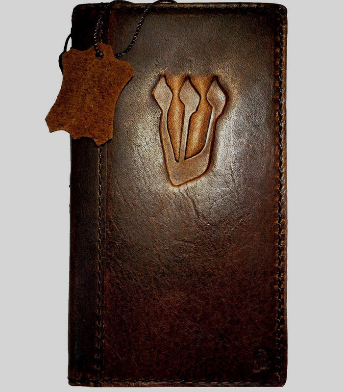 Handmade Leather iPhone Wallet Case: Jewish Mezuzah Book