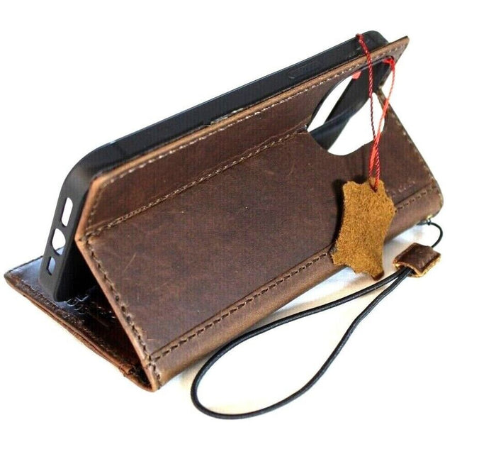 Handmade Leather iPhone Wallet Case: Jewish Mezuzah Book