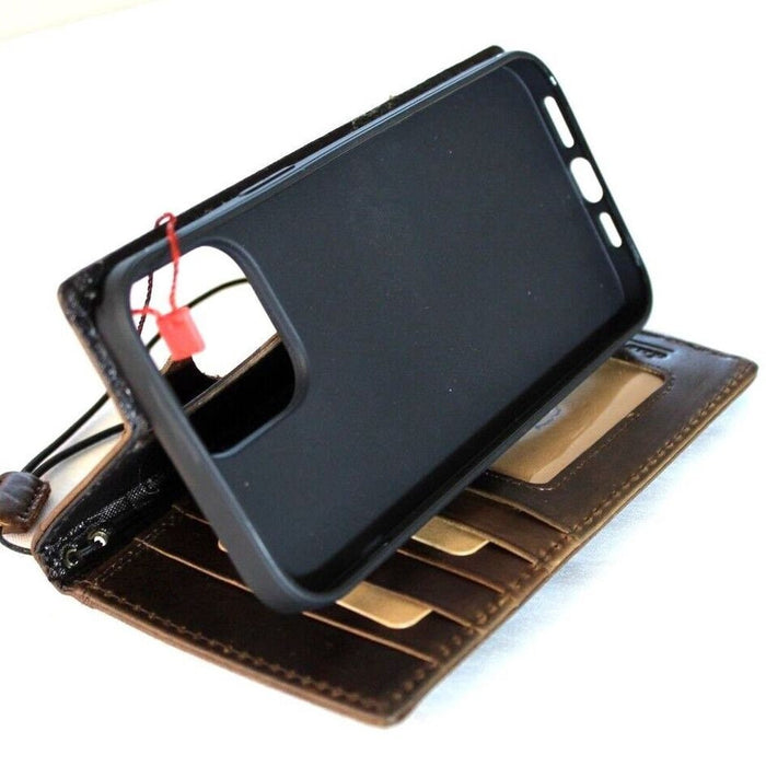 Handmade Leather iPhone Wallet Case: Jewish Mezuzah Book
