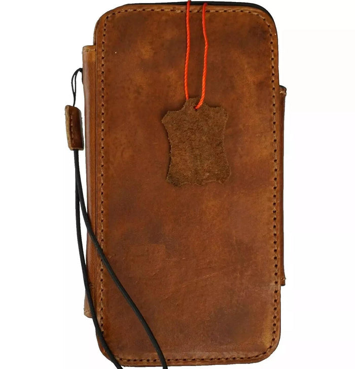 Handmade Leather iPhone Wallet Case: Removable Card Slots