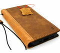 Handmade Leather iPhone Wallet Case: Vintage Book Cover with Card Slots