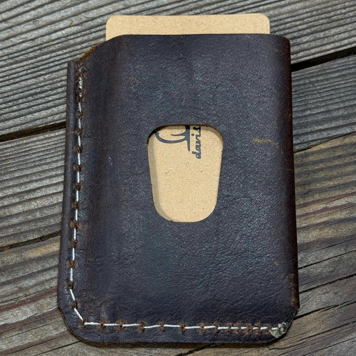 Handmade Leather Mini Card Wallet – Slim Genuine Leather Gift