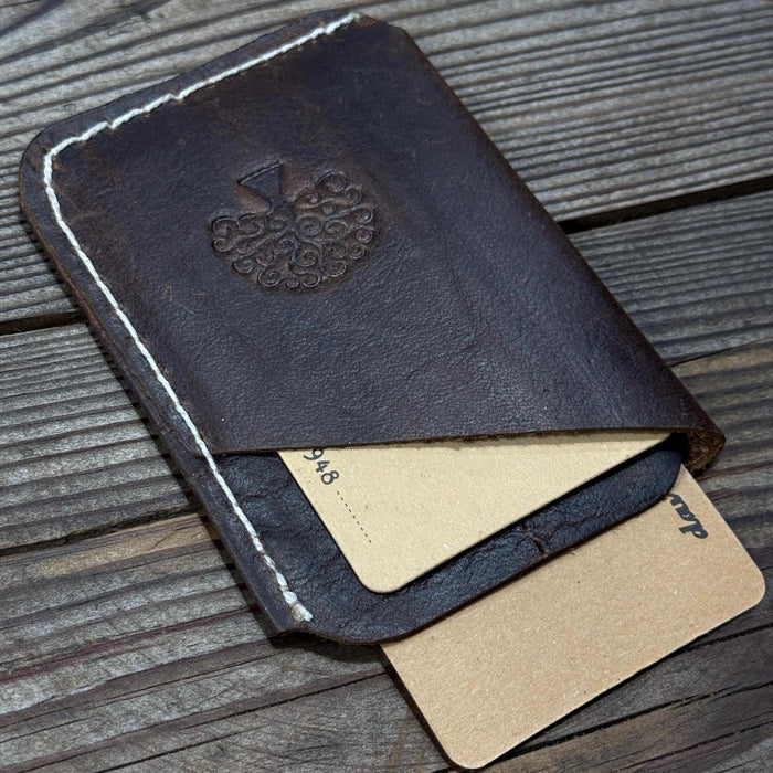 Handmade Leather Mini Card Wallet – Slim Genuine Leather Gift