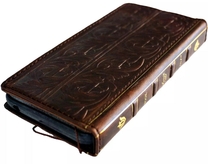 Handmade Leather One Plus Phone Case: Bible Design Wallet