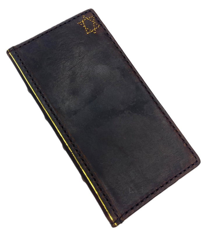 Handmade Leather One Plus Phone Cover: Star Of David Card Slots