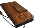 Handmade Leather OnePlus 12/12R Wallet Case with Paw Print