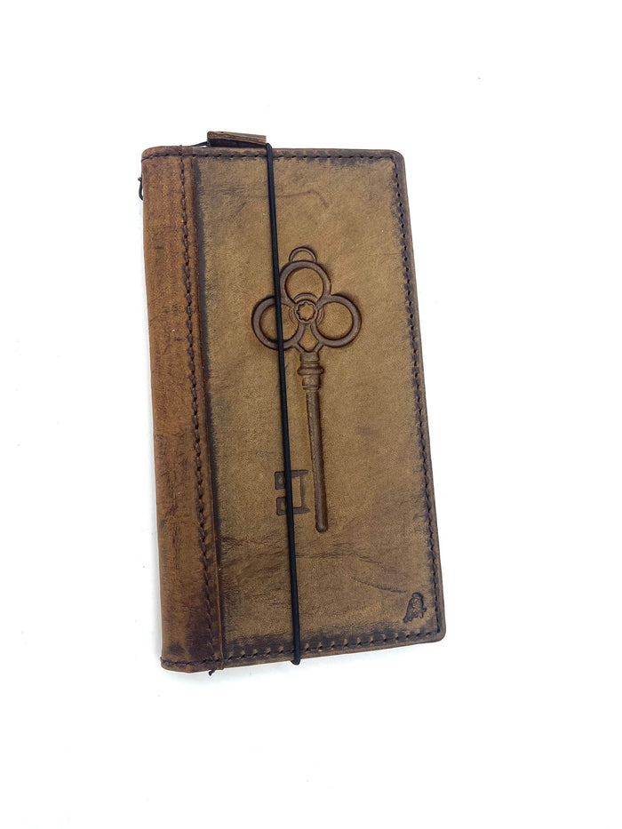 Handmade Leather OnePlus 9/9Pro Wallet Case: Art Key Design