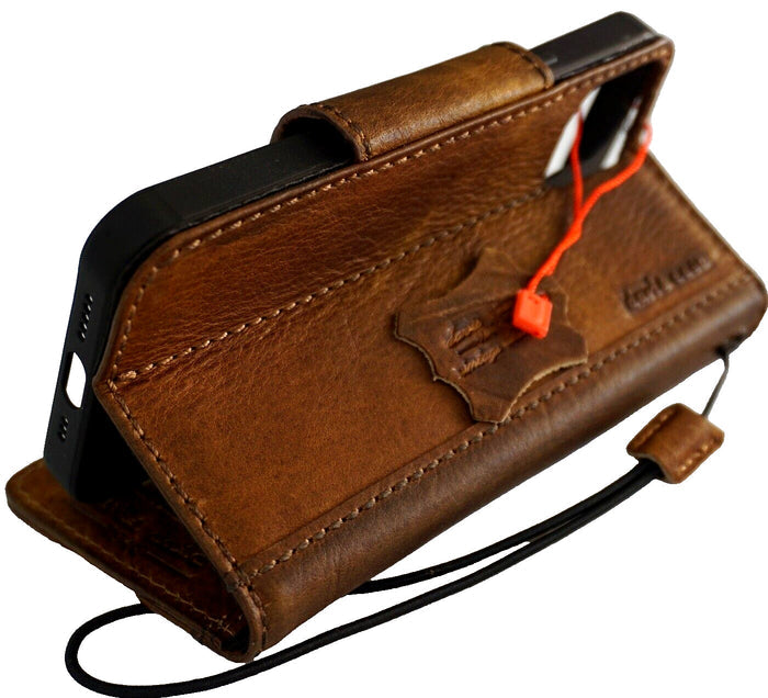 Handmade Leather OnePlus 9/9Pro Wallet Case: Paw Print Book Cover