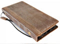 Handmade Leather OnePlus Open Wallet Case: Luxury Book Design