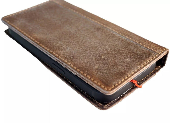 Handmade Leather OnePlus Open Wallet Case: Luxury Book Design