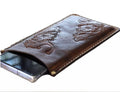 Handmade Leather Phone Case: Floral Tooled Wallet for Galaxy