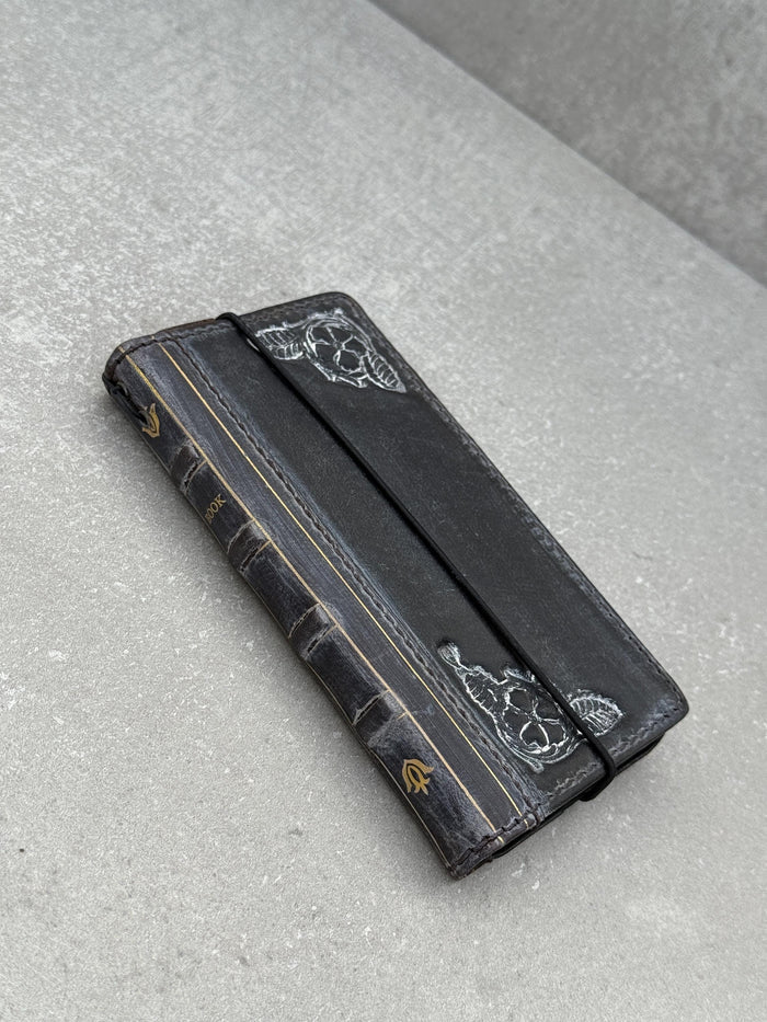 Handmade Leather Phone Wallet: Book Style Card Cover