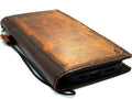 Handmade Leather Phone Wallet: Book Style Credit Card Cover