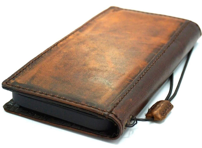 Handmade Leather Phone Wallet: Book Style Credit Card Cover