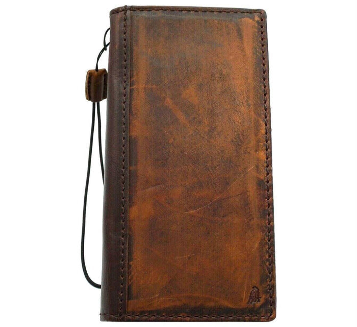 Handmade Leather Phone Wallet: Book Style Credit Card Cover