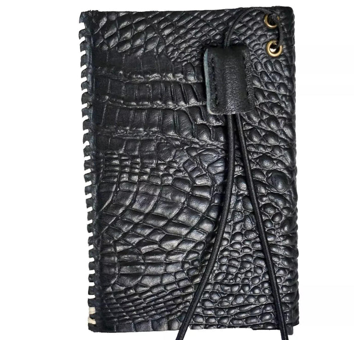 Handmade leather removable credit card wallet for women and men Davidov Art