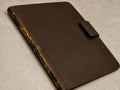 Handmade Leather Samsung tab A9+ A11+ Cover, Book Style Case with Pen Holder