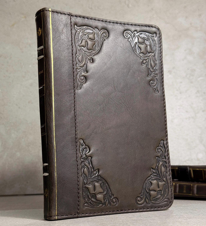 Handmade Leather Samsung tab A9+ A11+ Cover, Book Style Case with Pen Holder