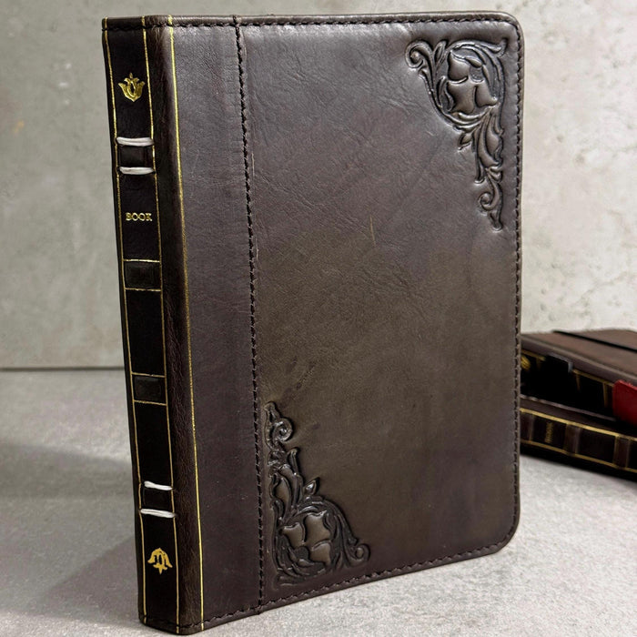 Handmade Leather Samsung tab A9+ A11+ Cover, Book Style Case with Pen Holder