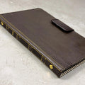 Handmade Leather Samsung tab A9+ A11+ Cover, Book Style Case with Pen Holder