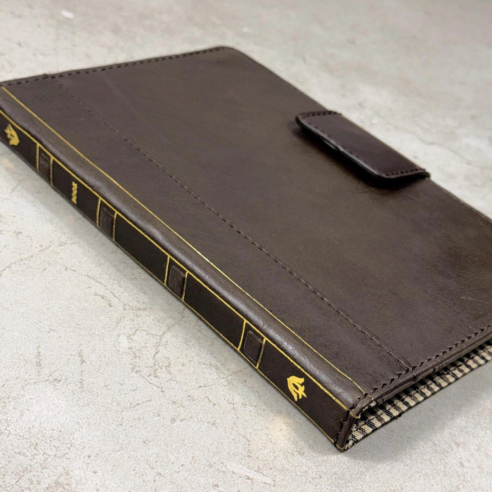 Handmade Leather Samsung tab A9+ A11+ Cover, Book Style Case with Pen Holder