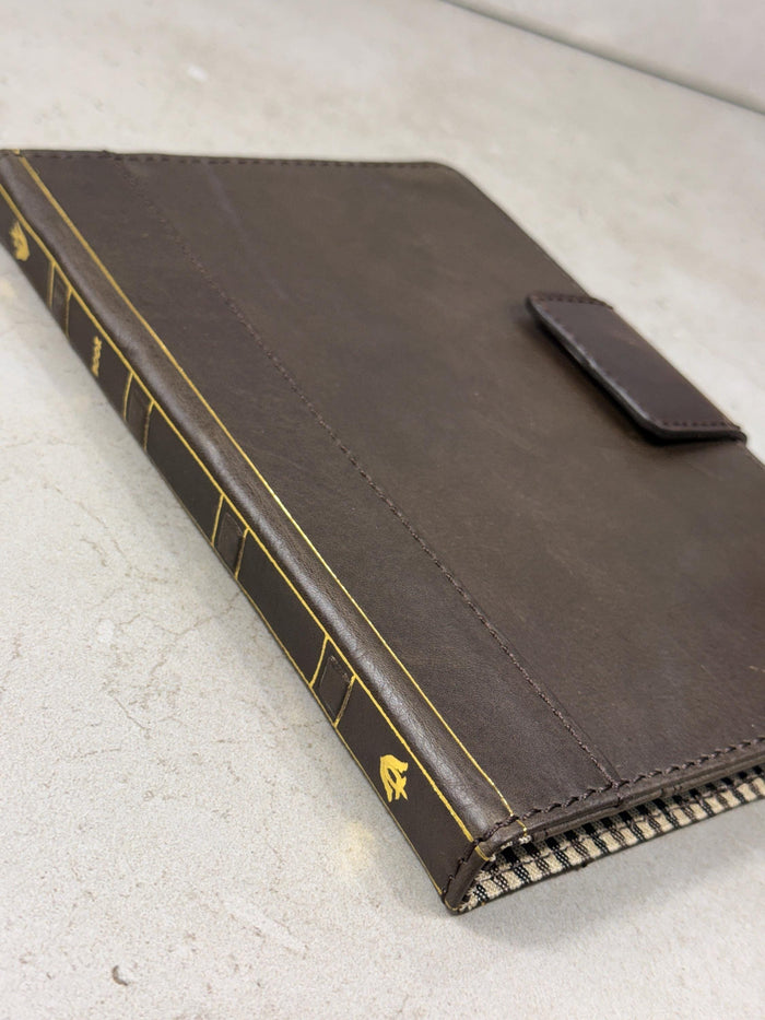 Handmade Leather Samsung tab A9+ A11+ Cover, Book Style Case with Pen Holder