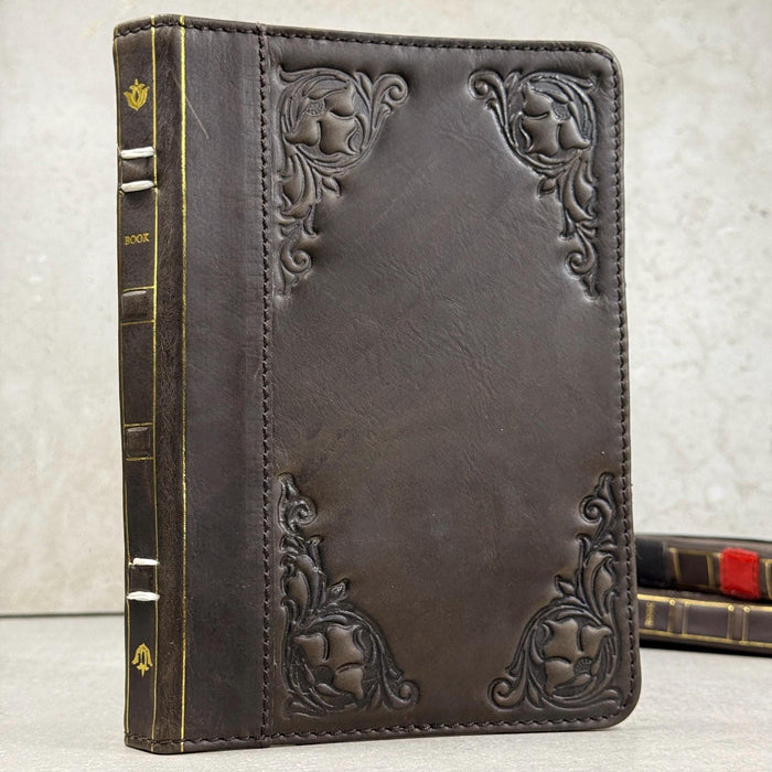 Handmade Leather Samsung tab A9+ A11+ Cover, Book Style Case with Pen Holder