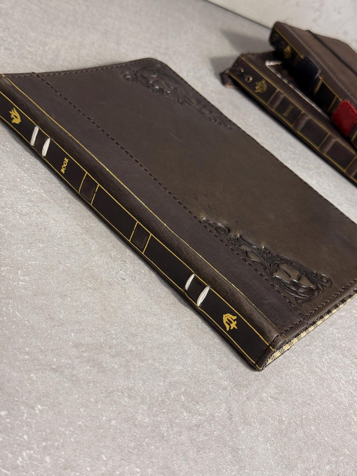 Handmade Leather Samsung tab A9+ A11+ Cover, Book Style Case with Pen Holder