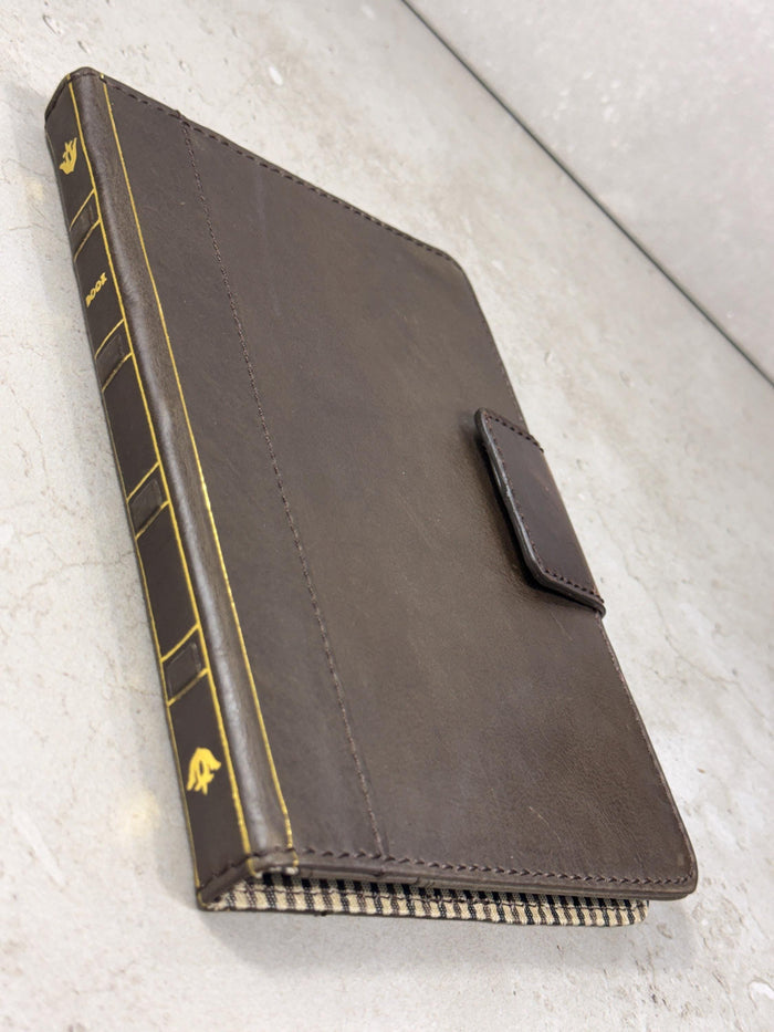 Handmade Leather Samsung tab A9+ A11+ Cover, Book Style Case with Pen Holder