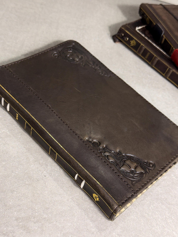 Handmade Leather Samsung tab A9+ A11+ Cover, Book Style Case with Pen Holder