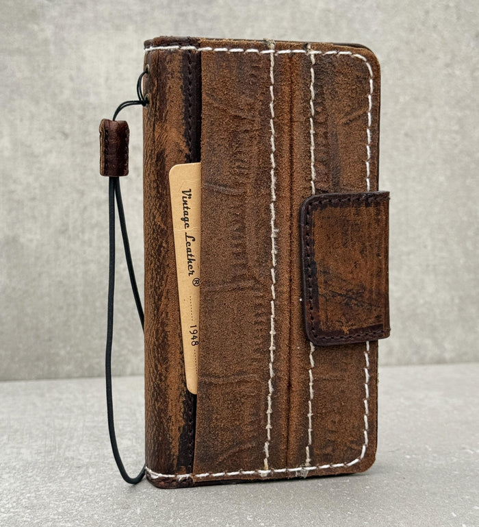 Handmade Leather Wallet Book Case for Galaxy Z Fold