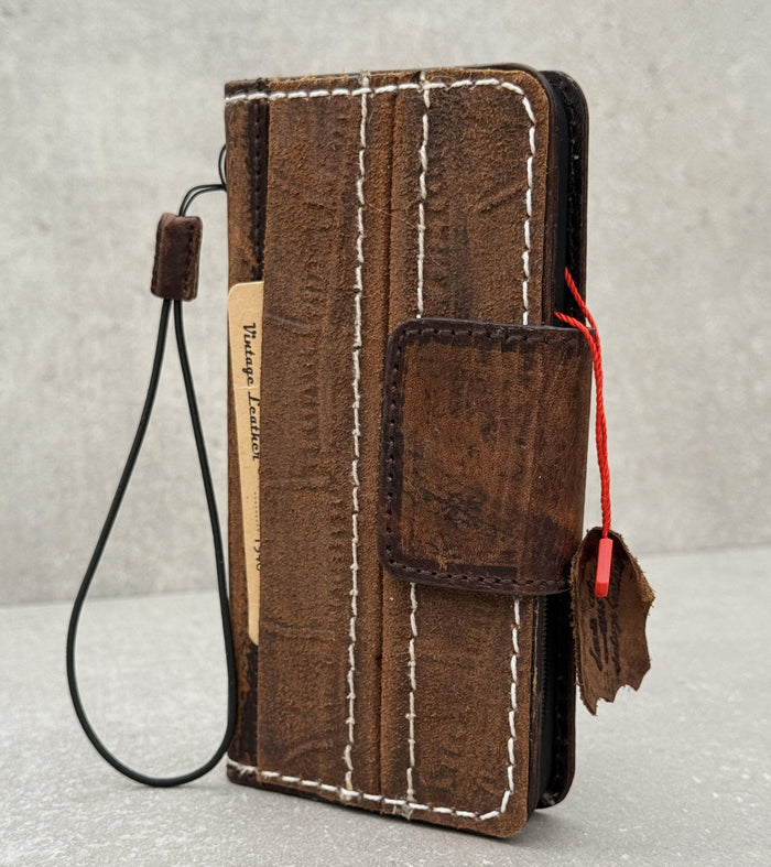 Handmade Leather Wallet Book Case for Galaxy Z Fold