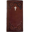 Handmade Leather Wallet Book Case for Vivo X Fold 3 Pro: Jesus Cross Art