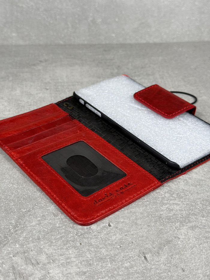 Handmade Leather Wallet Book Cover for Galaxy Z Fold 2/3/4/5/6/7