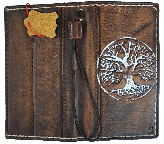 Handmade Leather Wallet Book Cover: For Honor Magic V3 Fold Art