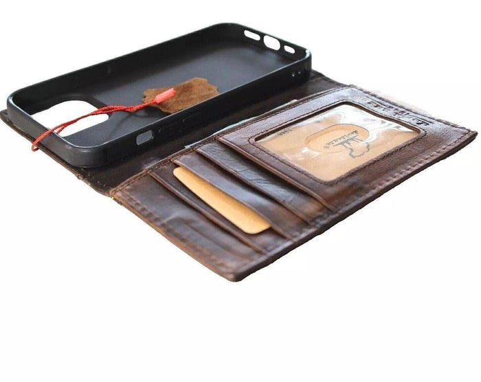 Handmade Leather Wallet Book Cover: For Honor Magic V3 Fold Art