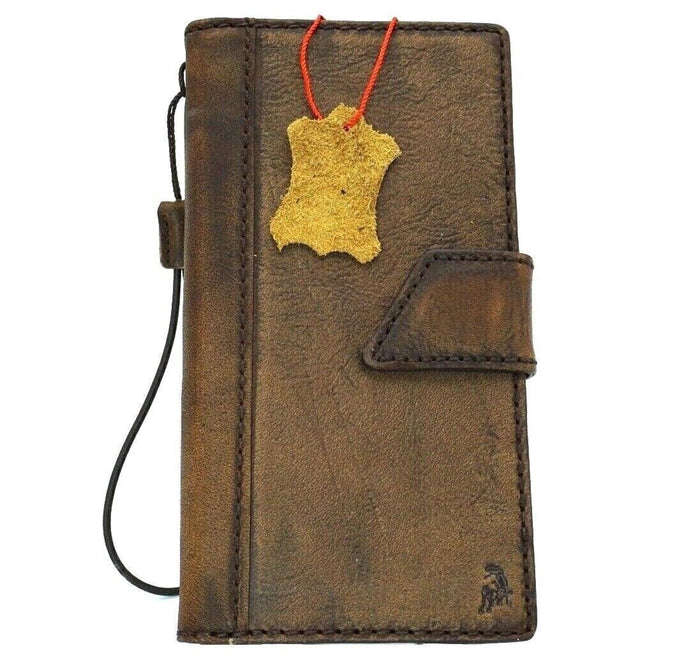 Handmade Leather Wallet Case for Galaxy - Magnetic, Card Slots