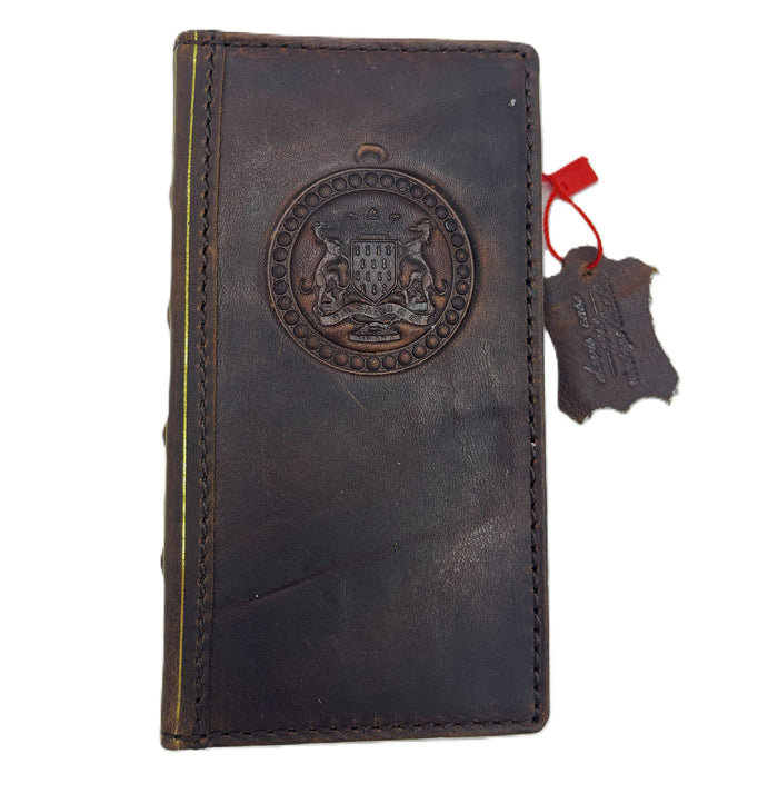 Handmade Leather Wallet Case for Galaxy: Art Book Bible Style Cover