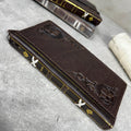 Handmade Leather Wallet Case for Galaxy: Book Design, Card Slots