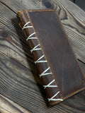 Handmade Leather Wallet Case for Galaxy: Book Design, Card Slots
