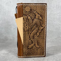 Handmade Leather Wallet Case for Galaxy: Book Design, Card Slots