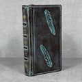 Handmade Leather Wallet Case for Galaxy: Book Design, Card Slots