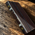 Handmade Leather Wallet Case for Galaxy: Book Design, Card Slots