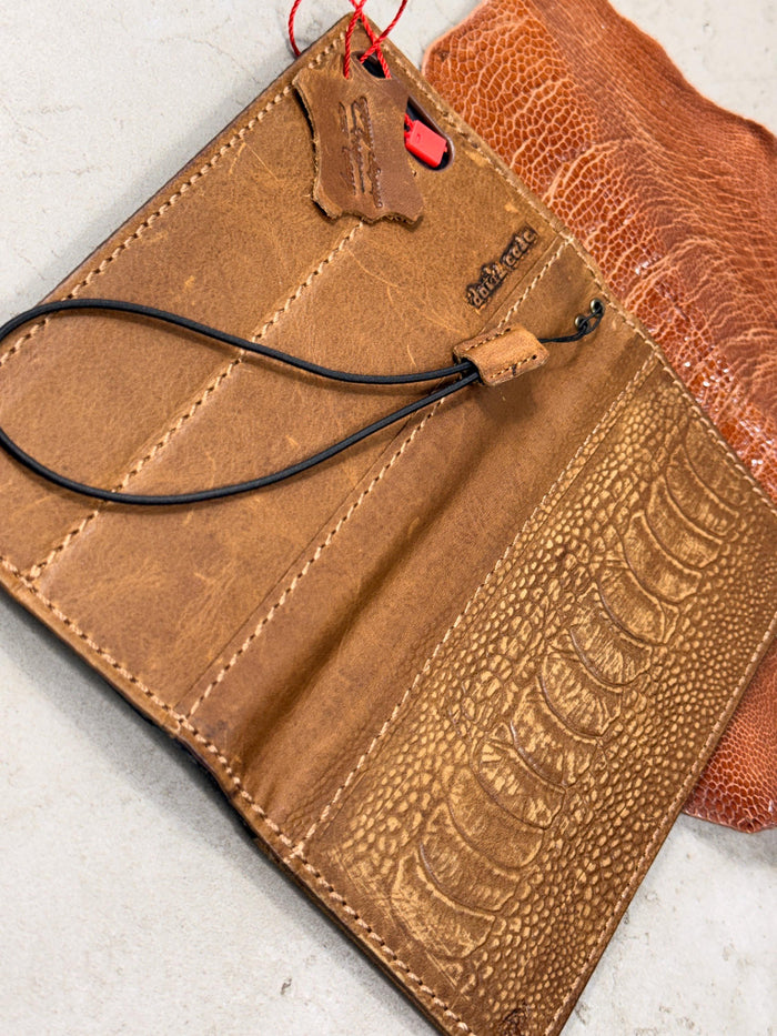 Handmade Leather Wallet Case for Galaxy: Book Design, Card Slots