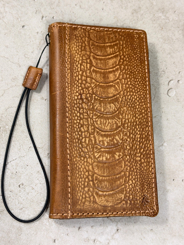 Handmade Leather Wallet Case for Galaxy: Book Design, Card Slots