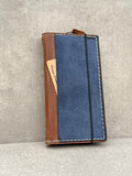 Handmade Leather Wallet Case for Galaxy: Book Design with Card Slots