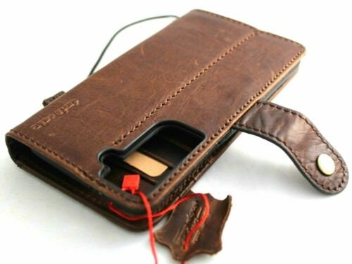 Handmade Leather Wallet Case For Galaxy S21 S22 S23 S24 S25 S26 Ultra, Card Slots