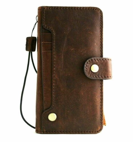 Handmade Leather Wallet Case For Galaxy S21 S22 S23 S24 S25 S26 Ultra, Card Slots